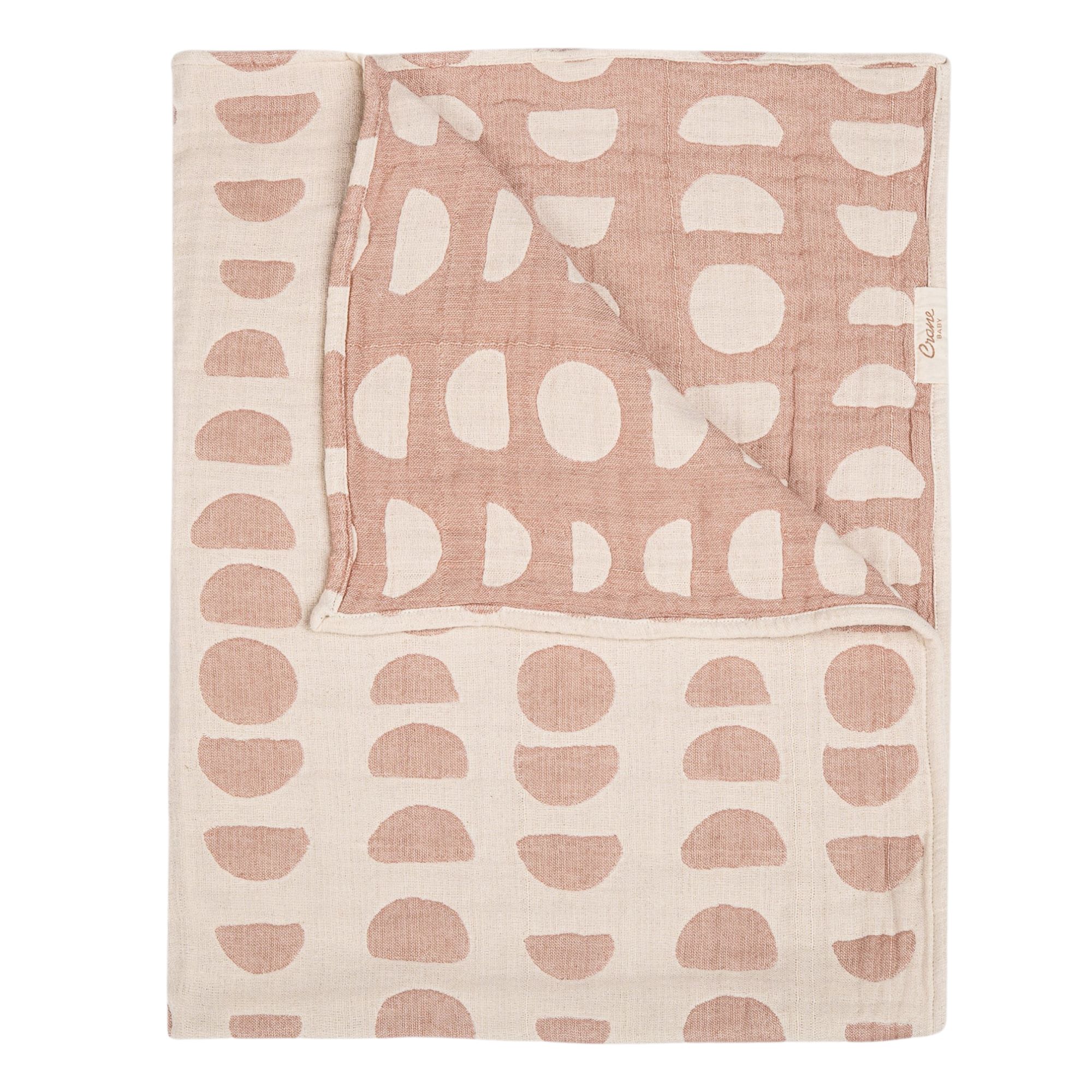 Beige blanket on white background