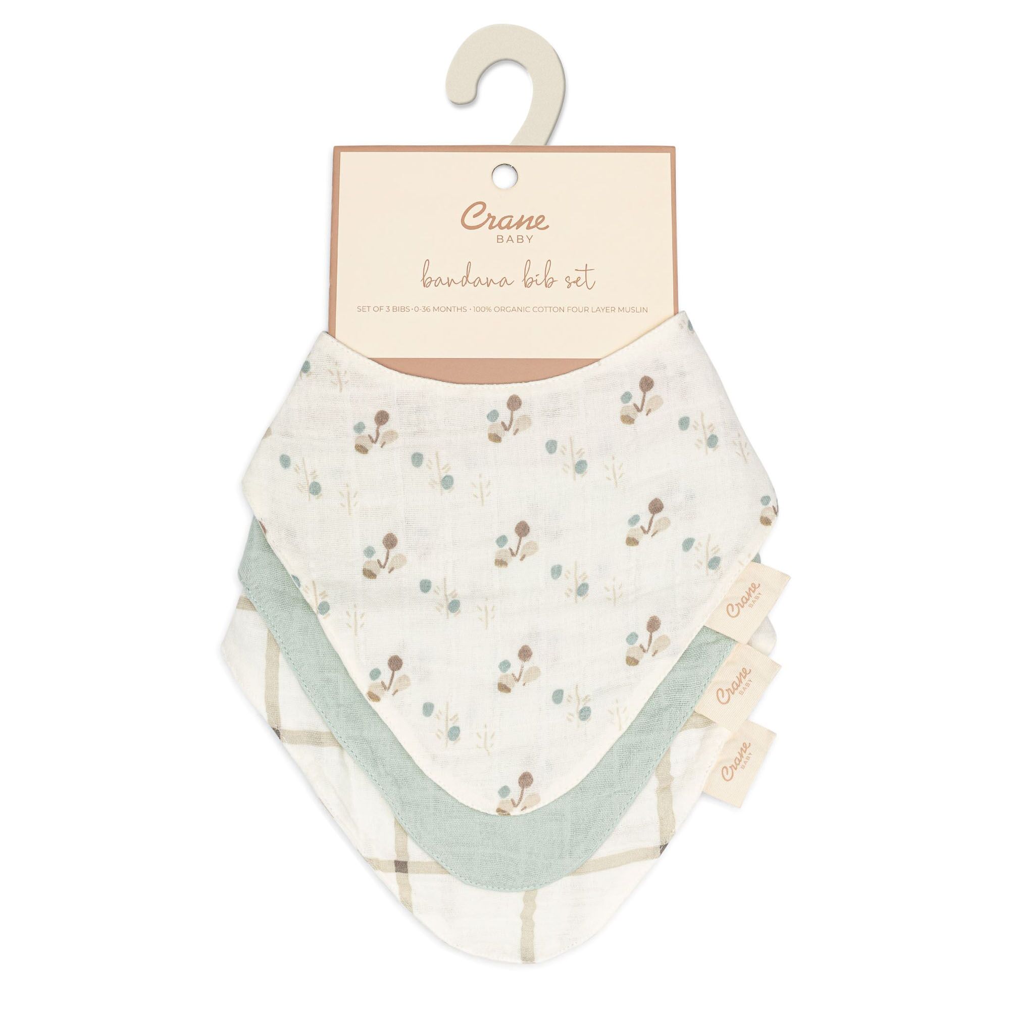 Organic Cotton Muslin Bib - Spots Organic Cotton Muslin Bib - Spots
